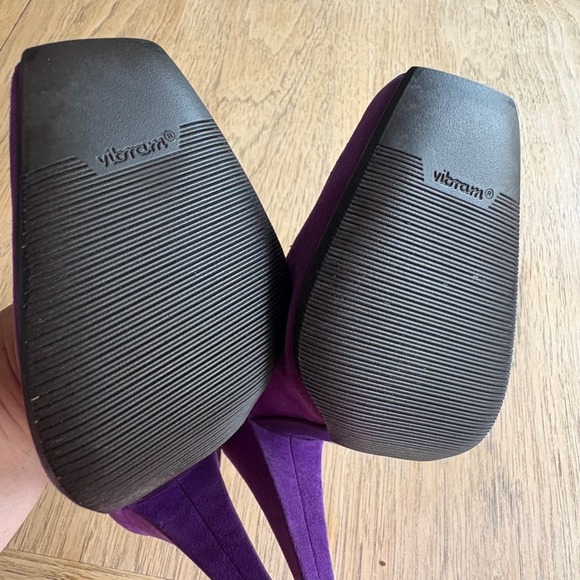 VTG $1650 YSL Yves Saint Laurent Runway Purple Suede Tassel Heel EU35/US5 EUC - Picture 9 of 14